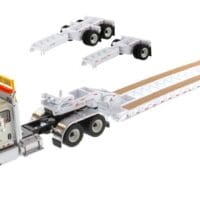 International HX520 Tandem Day Cab Tractor with XL 120 Lowboy Trailer in White