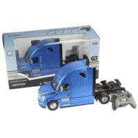 A remote control truck is in its box.